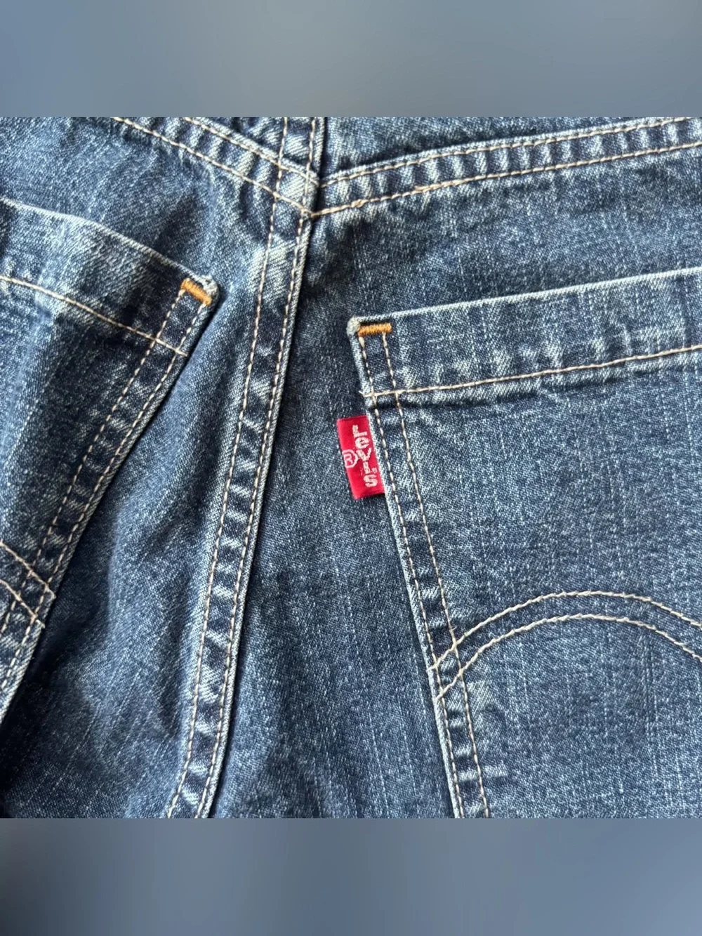 Vtg Levi’s Workwear 12 Carpenter Denim Jorts Y2K Baggy Long Jean Shorts 28x10